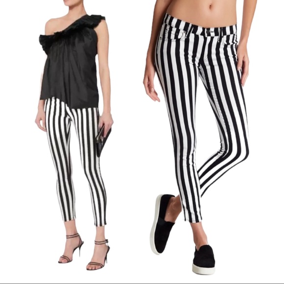 rag & bone Denim - Rag & Bone Benton Striped Capri/Cropped Jeans, Size 27